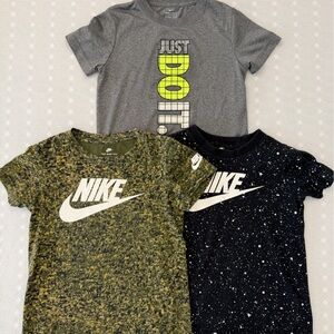 Nike Kids Tees - Olive, Black, and Gray